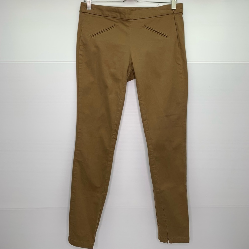 Gap Khakis Pants Size 4 Super Skinny Flat Front Zipper Leg Brown Stretch NWT